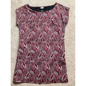 H&M Red Paisley Shift Dress